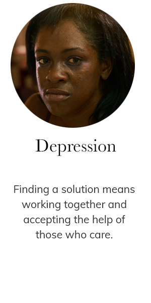 A woman who is facing depression issues