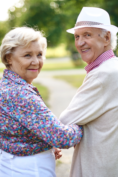 An elderly couple seeking assistance with navigating mental health services in their community